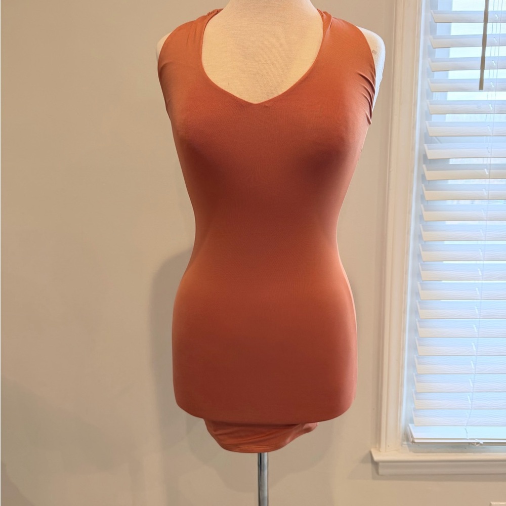 Oh Polly orange Sleeveless dress